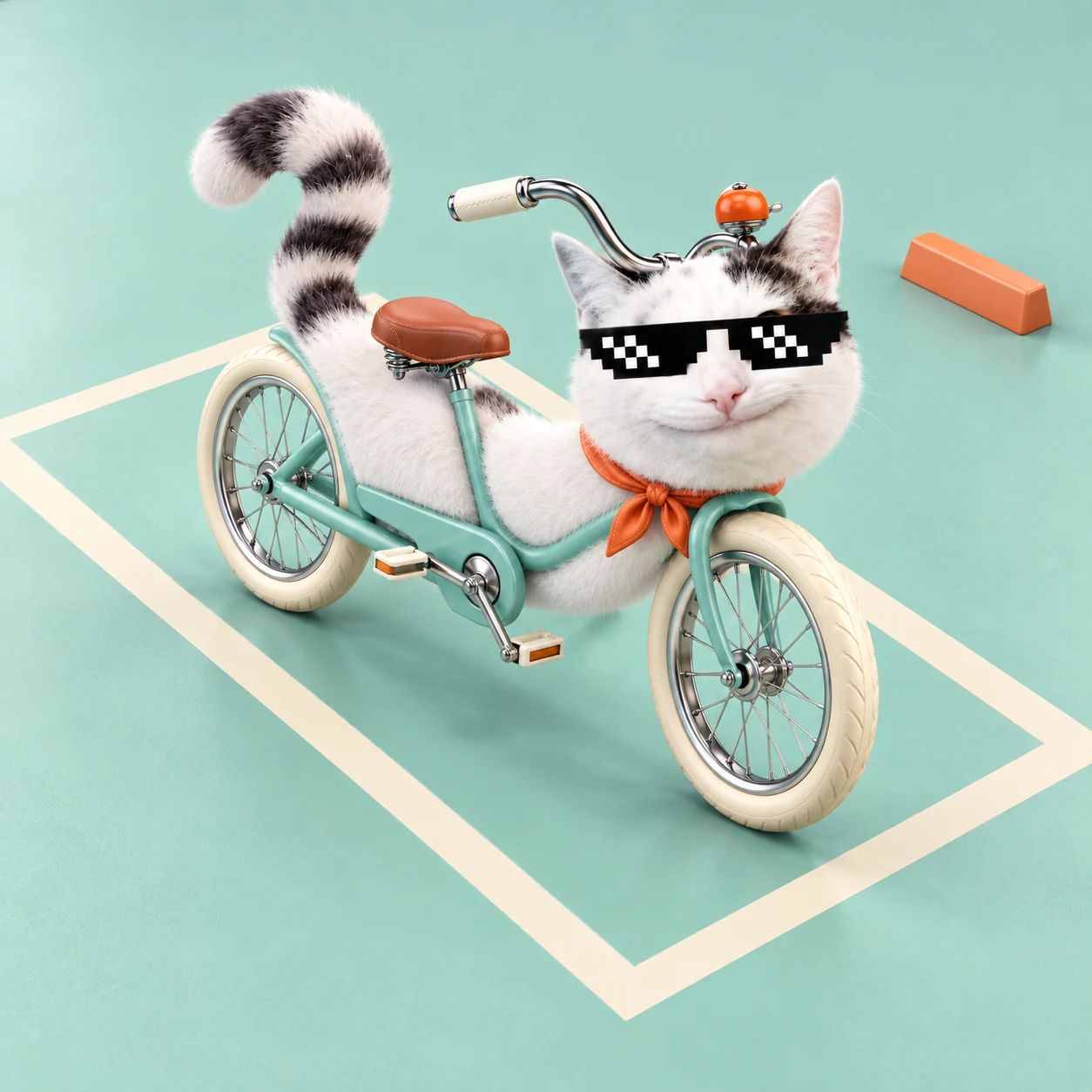 Bikeluga enjoys an unnecessarily spacious parking spot.